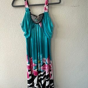 Tropical  floral dress by Venus size Large